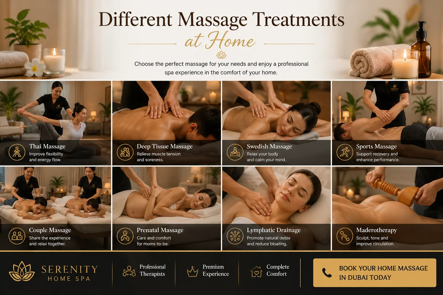 Different Massage treatments at home